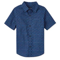 Boys Diamond Poplin Matching Button Down Shirt2